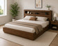 Luxury Queen Size Bed with Storage & LED Lights