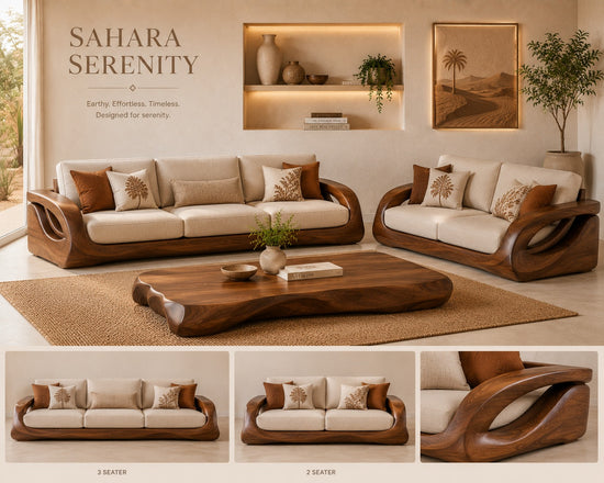 Sahara Serenity Wooden Sofa