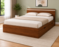 Durable Engineered Wood Bed with Storage Space