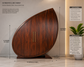 Asymmetrical Sheesham Wood Bar Cabinet