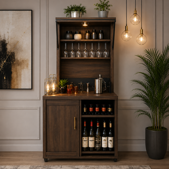 Bar Cabinet with Pull-Out Worktop