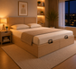 Modern Manual Lift Double Bed with Storage
