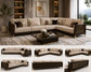 Luxury L-Shaped Wooden Corner Sofa