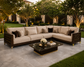 Luxury L-Shaped Wooden Corner Sofa