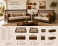Lattice Back Wooden Sofa Set