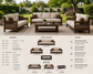 7 Seater Wooden Living Room Furniture Set