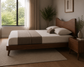 Premium Hardwood Bed with Foam Mattress & Pillows