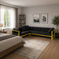 Modern L Shape Sectional Sofa with Metal Frame