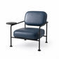 Minimalist Accent Chair with Cushioned Leather Seat