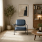 Minimalist Accent Chair with Cushioned Leather Seat