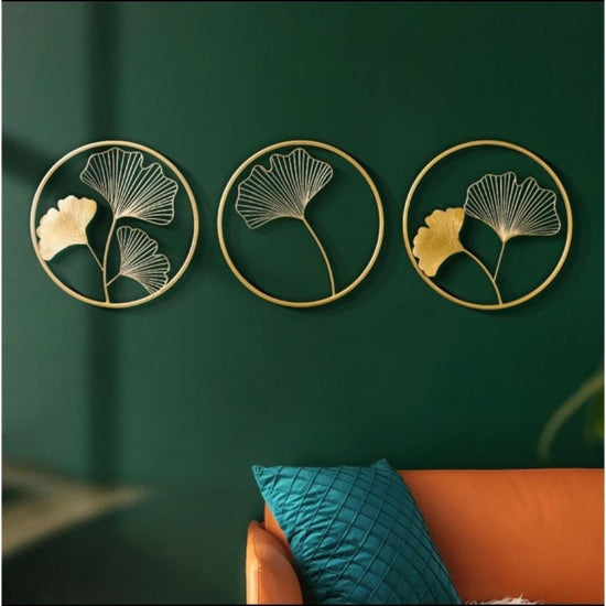 Hansart Special Golden Zingo Ring Metal Wall Art (16.5 Inches Dia. Each Pc)-Home Decoration-Hansart-abstract metal wall art-Made of Premium-Quality Iron Metal-Perfect for your living room, bedroom, hall, office reception, guest room, and hotel reception-The product is packed by professionals for safe delivery Designed to make your home look complete-"Hansart Made In India because India itself is an art".