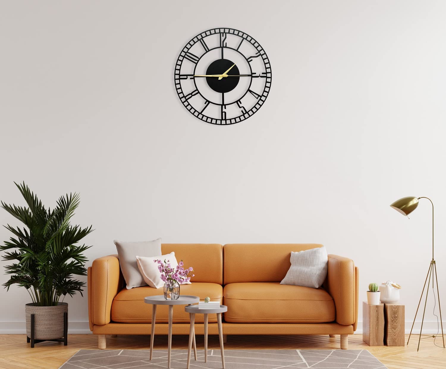 Buy Masstone Pendulum Wall Clock | Wall Clock for Bedroom (40 X 24 Cm),  Brown | Hanging Wall Clock with Glass | Stylish Wall Clock for Living Room  | Oval Pendulum Wall